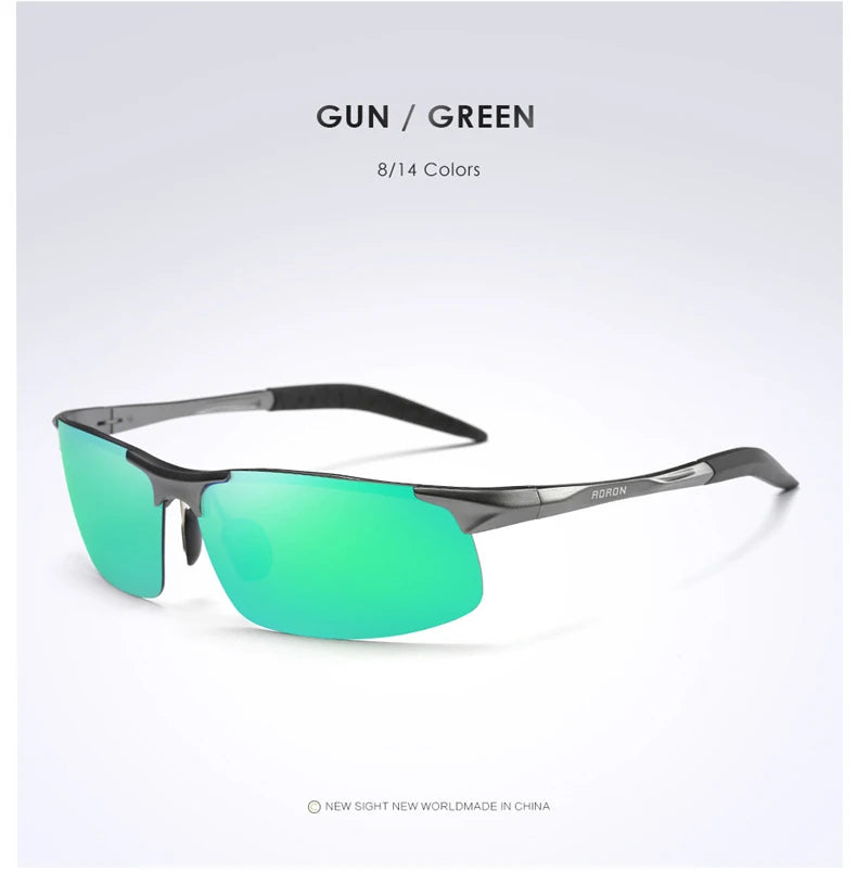 Driving Polarized Sunglasses Men Aluminum Magnesium Frame Sport Sun Glasses Driver Retro Goggles Sunglass UV400 Anti-Glare