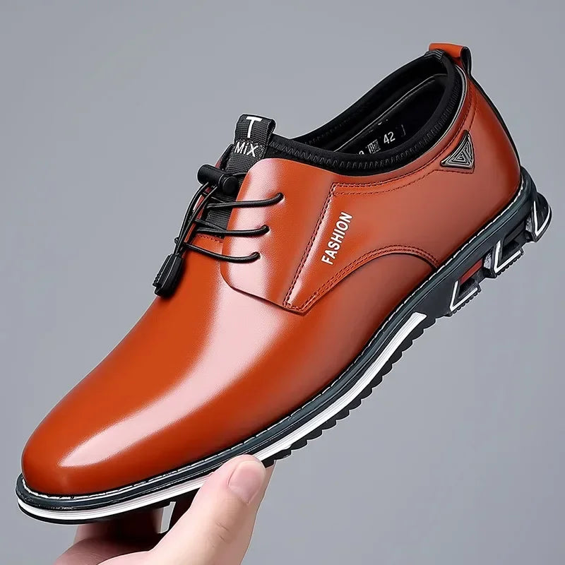 Men Casual Shoes Fashion Business Men Shoes Comfort Slip on Male Loafers Platform Leather Work Shoes Big Size 50 Chaussure Homme