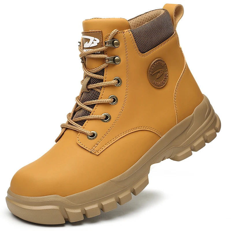 Winter Boots Safety Shoes Men Waterproof Work Boots Steel Toe Shoes Puncture-Proof Indestructible Shoes Protective Boots Men