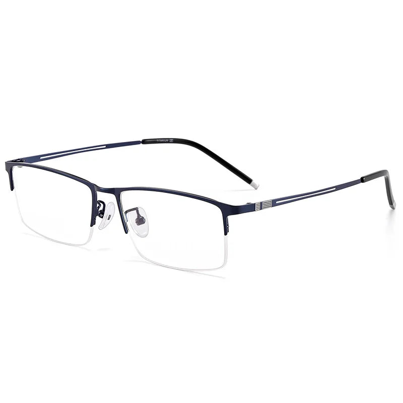 Reven Jate 990070 Spectacles Optical Fashion Light Eyeglasses Frame For Men Eyewear Half-rim Glasses with 3 Optional Colors