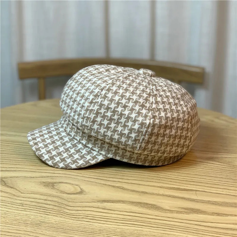 Spring And Autumn Female Painter Bailey Octagonal Duck Tongue Baseball Cap Thousand Bird Style Outdoor Hats H33