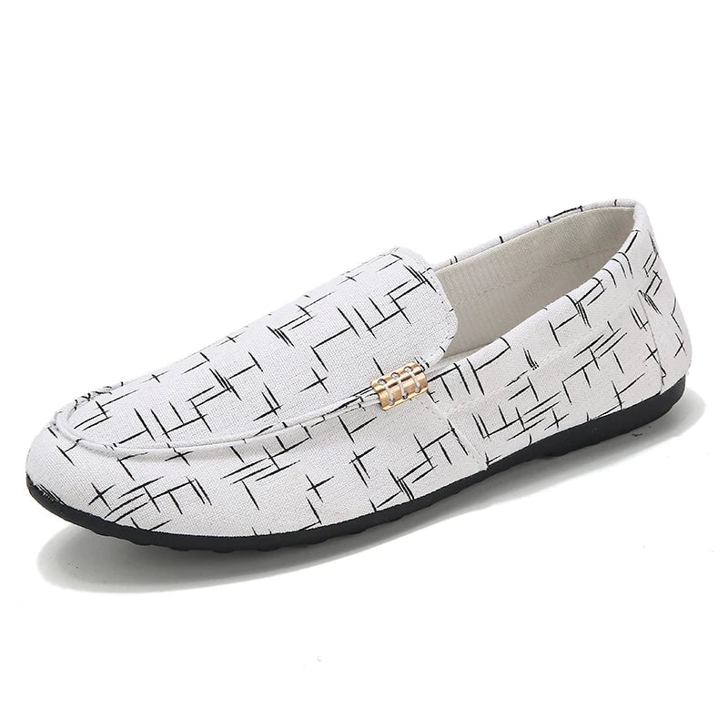Leisure Shoes Spring and Autumn Men's Casual Shoes Korean Version Trend Lazy Shoes Canvas Single Leg Comfortable Social Shoes