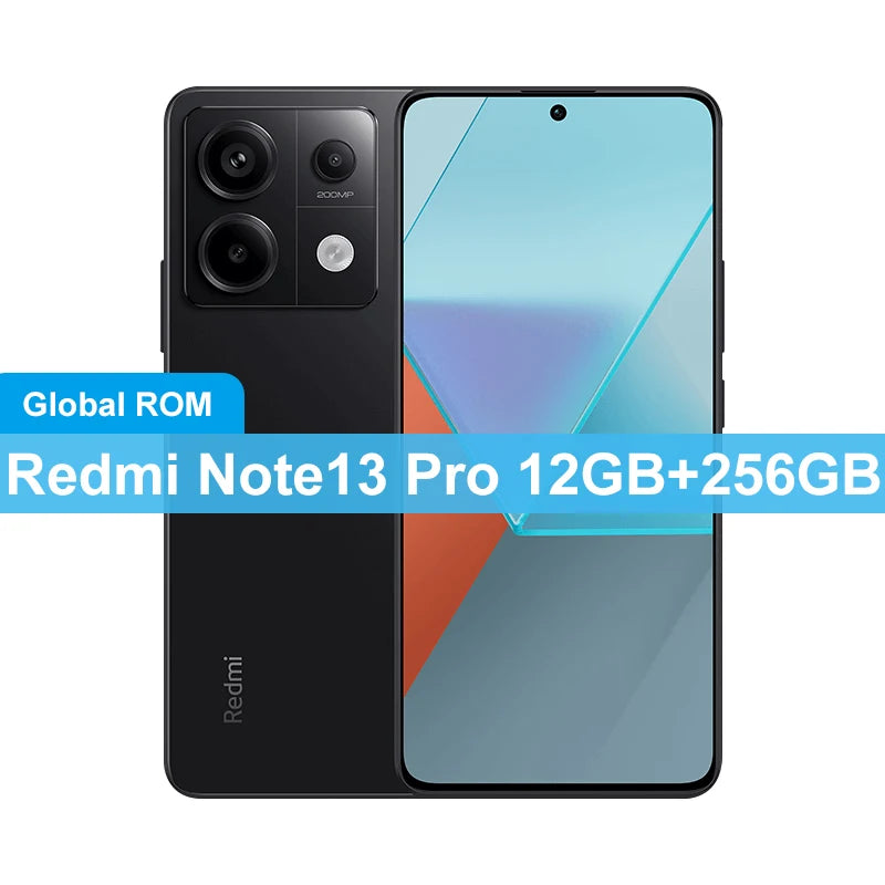 Global ROM Xiaomi Redmi Note 13 Pro 128GB/256GB/512GB Snapdragon 7s Gen 2 200MP+16MP Camera 6.67 ” Screen  67W 5100mAh Battery
