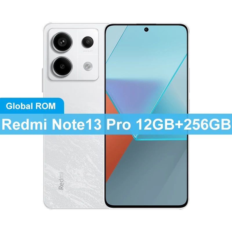 Global ROM Xiaomi Redmi Note 13 Pro 128GB/256GB/512GB Snapdragon 7s Gen 2 200MP+16MP Camera 6.67 ” Screen  67W 5100mAh Battery