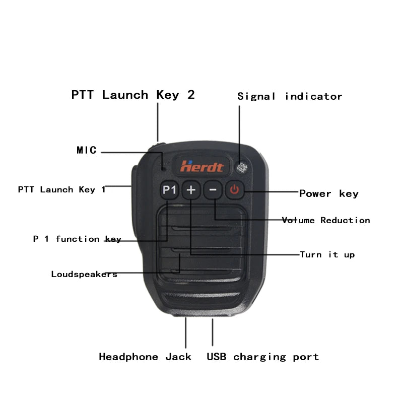 XIERDE Wireless Bluetooth Microphone Suitable for  IC-2720 IC-2725E IC-2820 IC-208H  Head Handheld Microphone Bluetooth speak