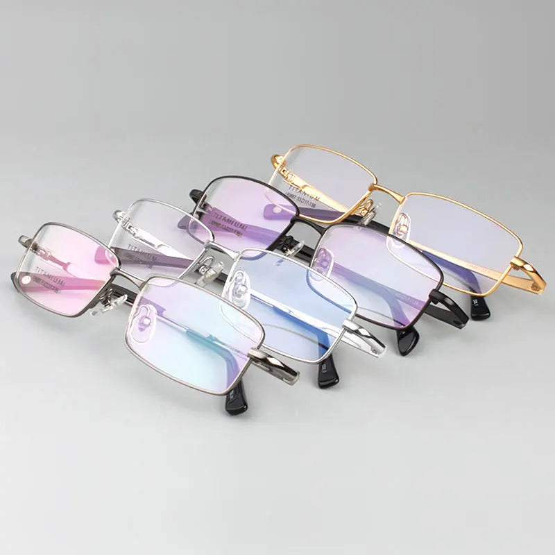 Full Rim Pure Titanium Eyeglasses Frame for Men Optical Glasses Frame Prescription Eyewear Spectacles 9867 Alloy Fashion Frame