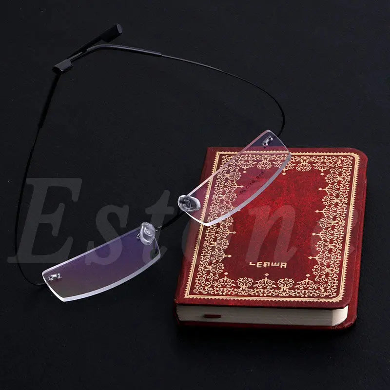Fashion Metal Rimless Eye Glasses Solid Spectacle Frames Reading glasses For Women Men Unsex