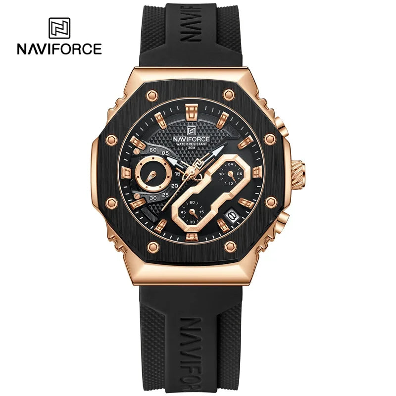 NAVIFORCE NF8035 Fashion Sport Lover's Watches for Men and Women Silicone Strap Military Waterproof High Quality Couple watches