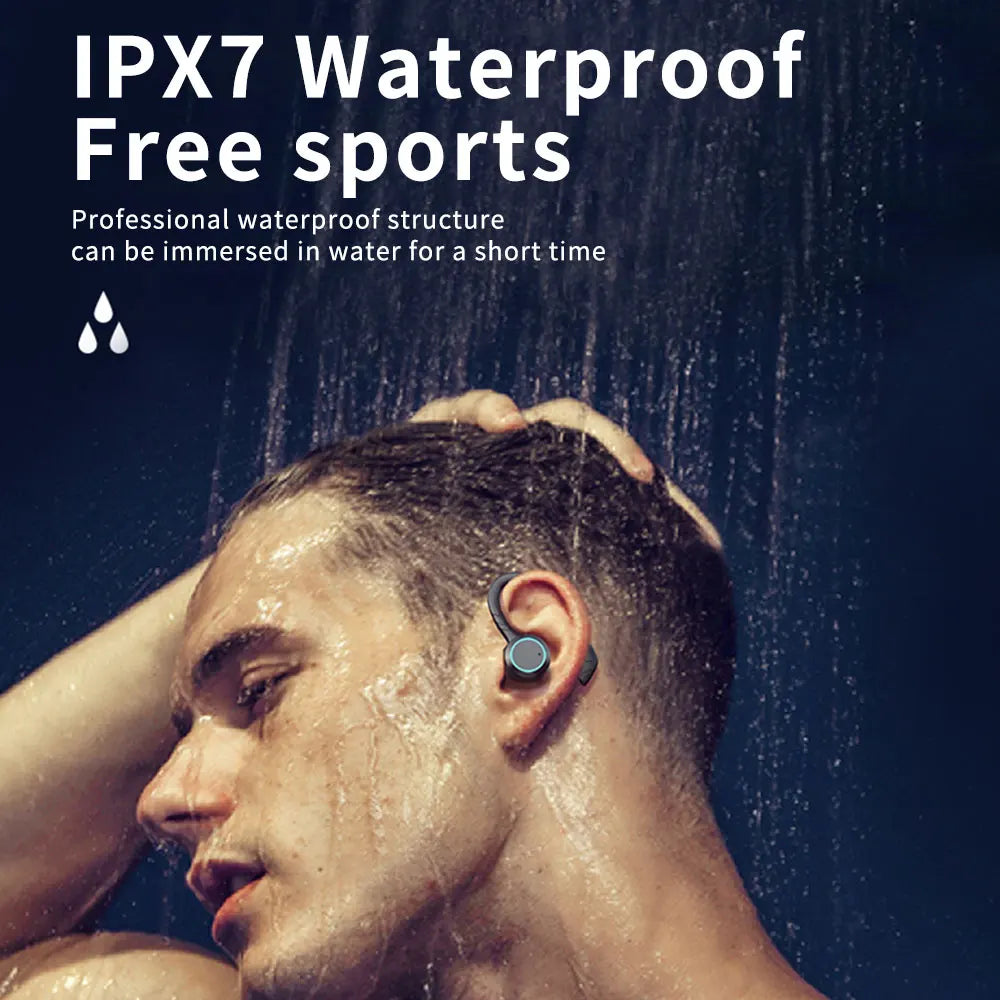 TWS Bluetooth-Compatible Earphone IPX7 Waterproof Wireless 5.0 Headphone Sports Noise Reduction Earduds With Microphone Headset