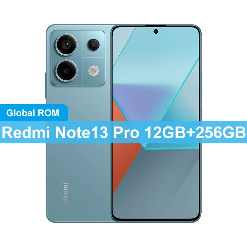 Global ROM Xiaomi Redmi Note 13 Pro 128GB/256GB/512GB Snapdragon 7s Gen 2 200MP+16MP Camera 6.67 ” Screen  67W 5100mAh Battery