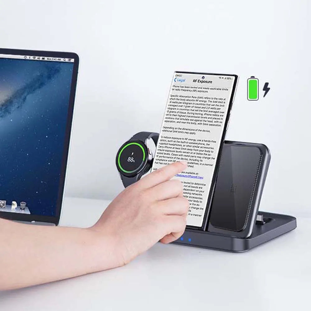 for Google Pixel Fold Foldable Wireless Charger Bracket for Samsung Z Fold Flip 6543 S series Watch Holder Buds Earphone Charger