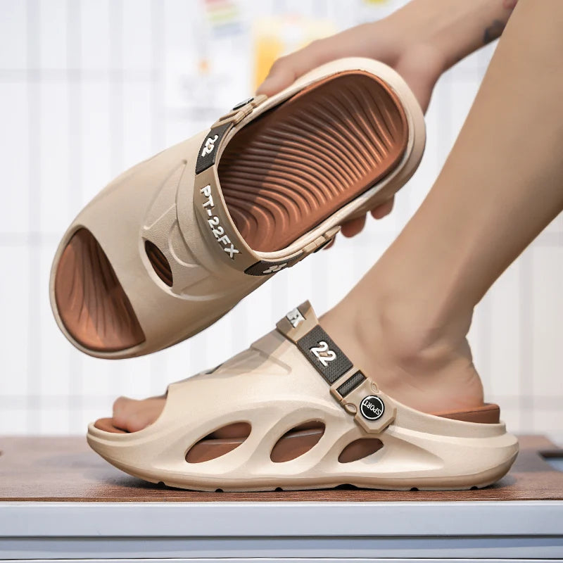 New Style Summer Men Slippers EVA Mans Flip Flops Outdoor Beach Sandals Young Fashion Men's Sandals Thick Bottom Non-slip Shoes