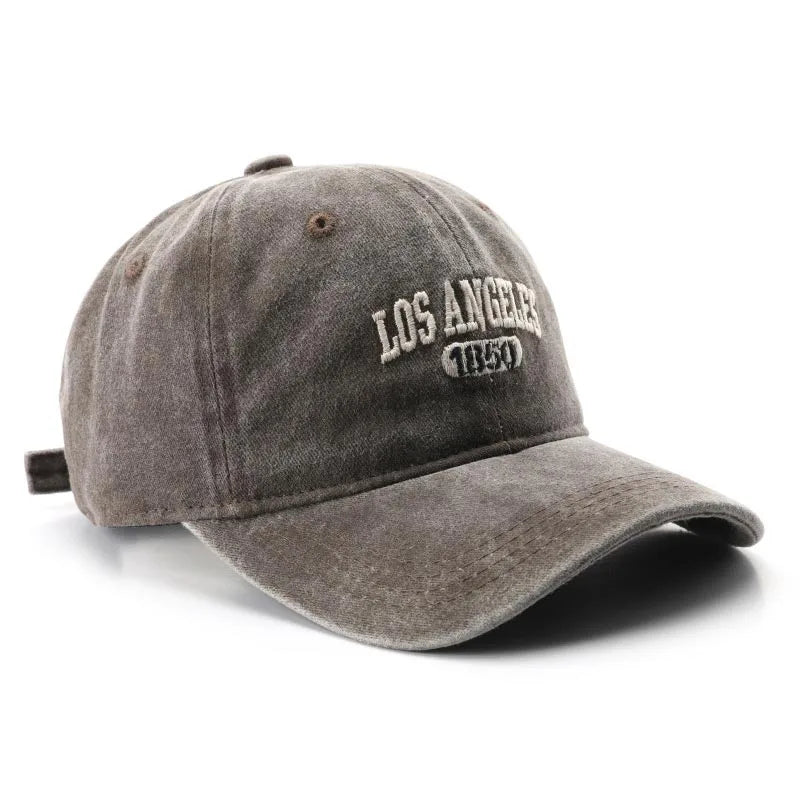 Fashion Casual Baseball Cap for Women Men Cotton Soft Top Hats Unisex Los Angeles Embroidery Snapback Hat Hiking Sunscreen Caps
