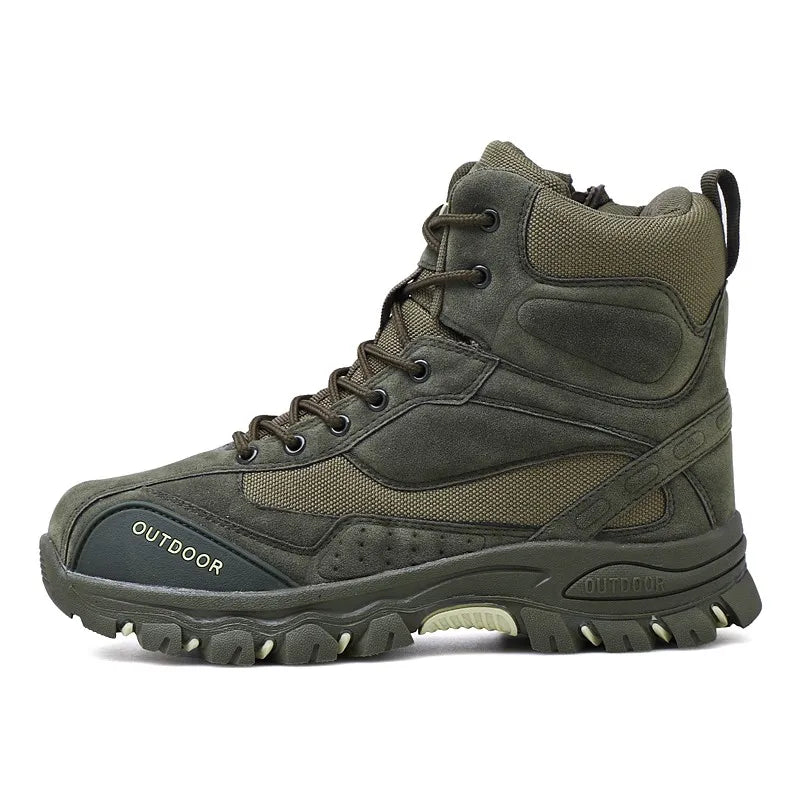 Tactical Desert Combat Boots Men Genuine Leather Hunting Trekking Hiking Shoes Camping Mountaineering Winter Work Shoes Zapatos