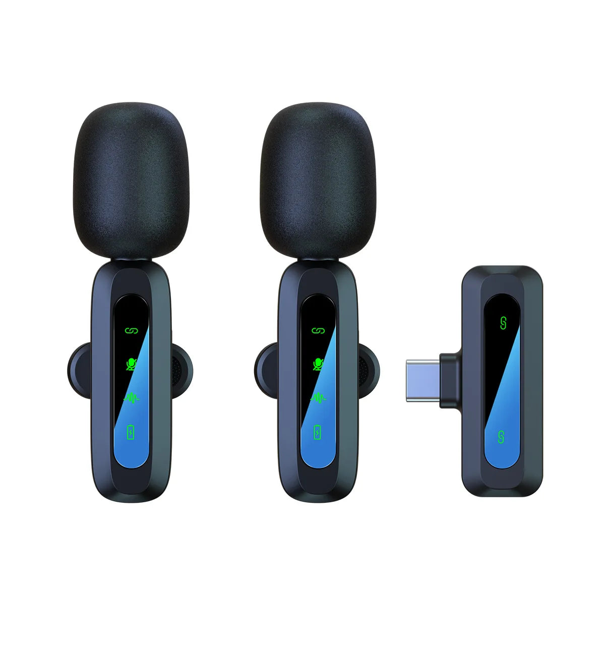 Wireless Lavalier Microphone 100FT Transmission, 360 Omnidirectional HD High Sensitivity Mic for Interview, Vlog,YouTube, TikTok