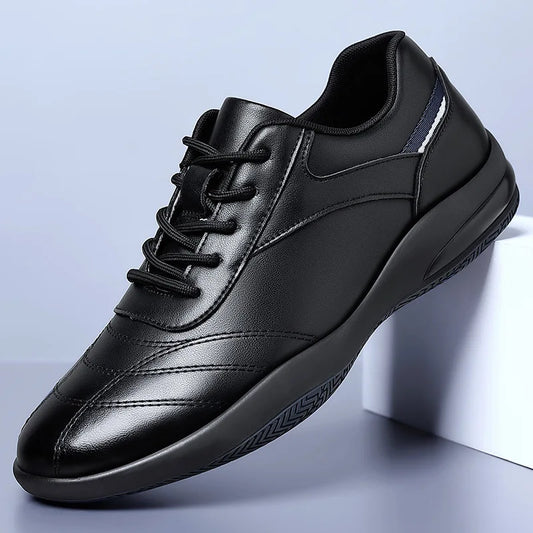 Men Business Dress Leather Shoes Spring Autumn Leisure Genuine Leather Breathable Soft Sole Comfortable Vulcanized Shoes for Men