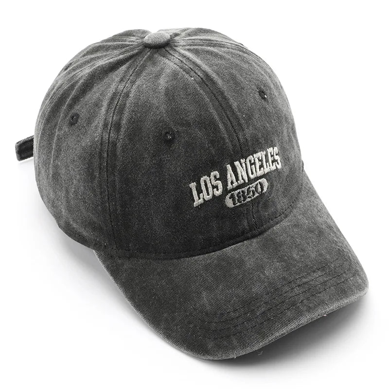 Fashion Casual Baseball Cap for Women Men Cotton Soft Top Hats Unisex Los Angeles Embroidery Snapback Hat Hiking Sunscreen Caps