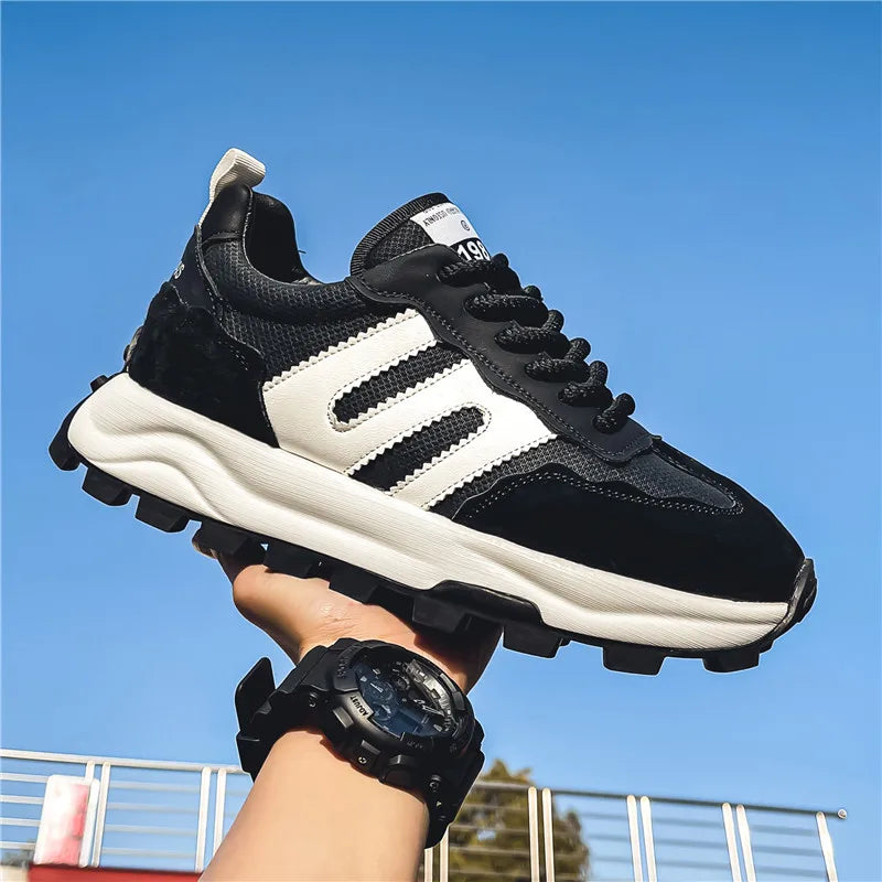 Fashion Designer Men Shoes Thick Sole Shoes Casual Sneakers Men Platform Trend Chunky Sneakers Walking Shoes