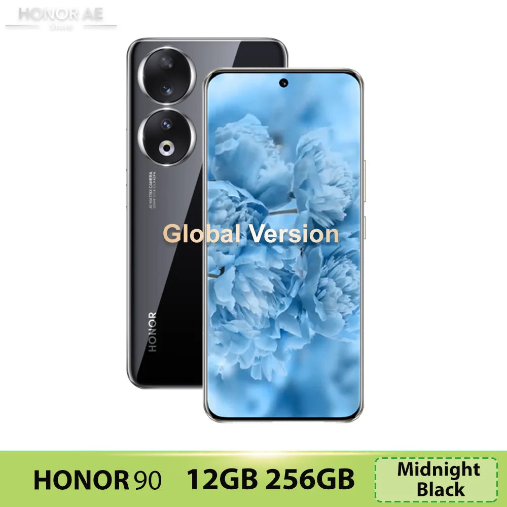Global Version HONOR 90 5G 200MP Ultra-Clear Camera Snapdragon 7 Gen 1 5000mAh Battery Life 66W Supercharger 120Hz