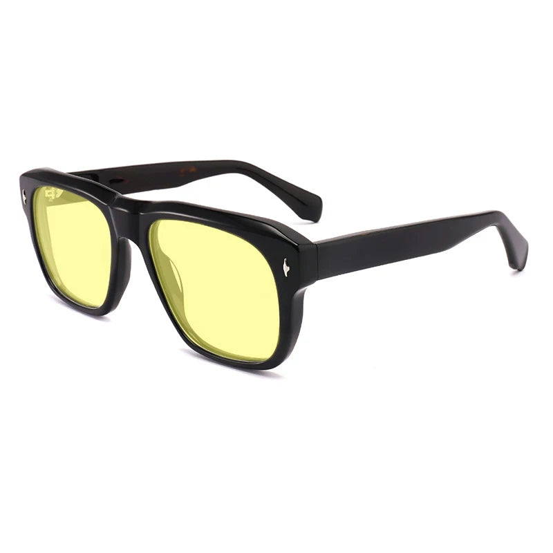 Vintage Polarized Acetate Sunglasses Men Handmade Quality Retro Designer UV400 Sunglasses Women Luxury Brand Big Face Eyewear