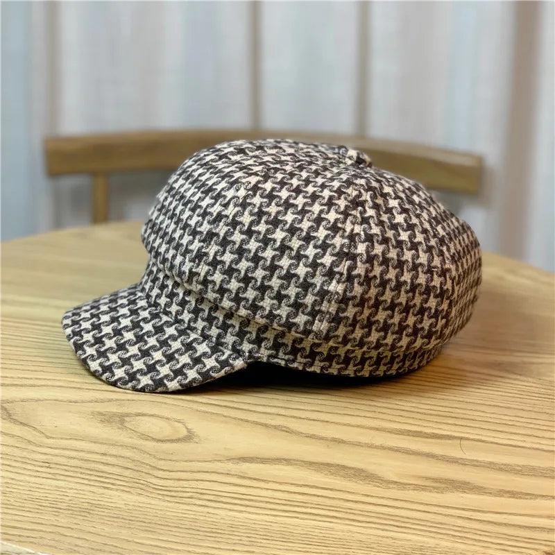 Spring And Autumn Female Painter Bailey Octagonal Duck Tongue Baseball Cap Thousand Bird Style Outdoor Hats H33