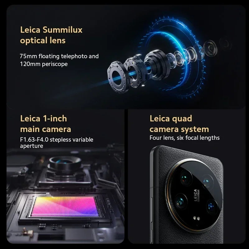 Global Version Xiaomi 14 Ultra CellPhones Snapdragon® 8 Gen 3 120Hz 6.73" AMOLED Display IP68 Leica quad camera 90W HyperCharge