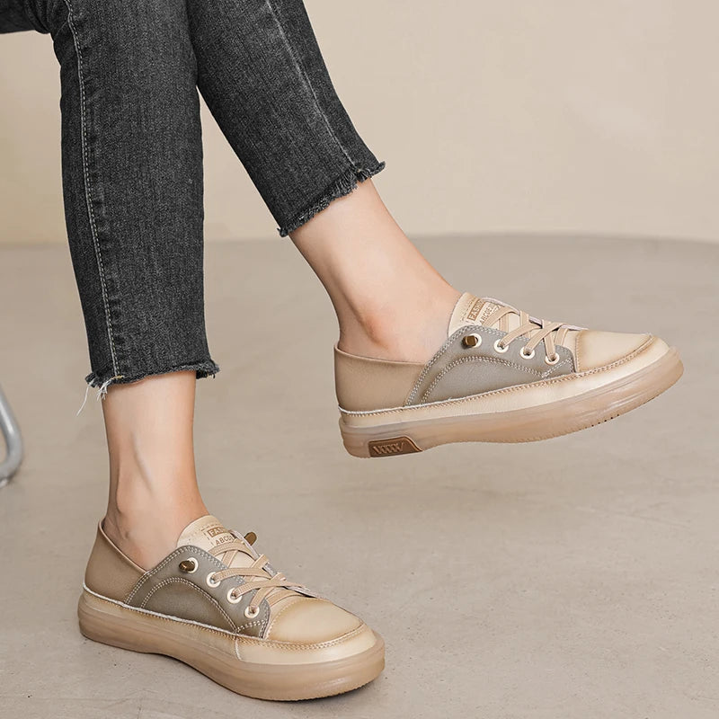 Spring Summer Casual Sneakers Women 2024 New Design Ladies Vulcanized Shoes High Quality Women Loafers Slip On Flats Shoes