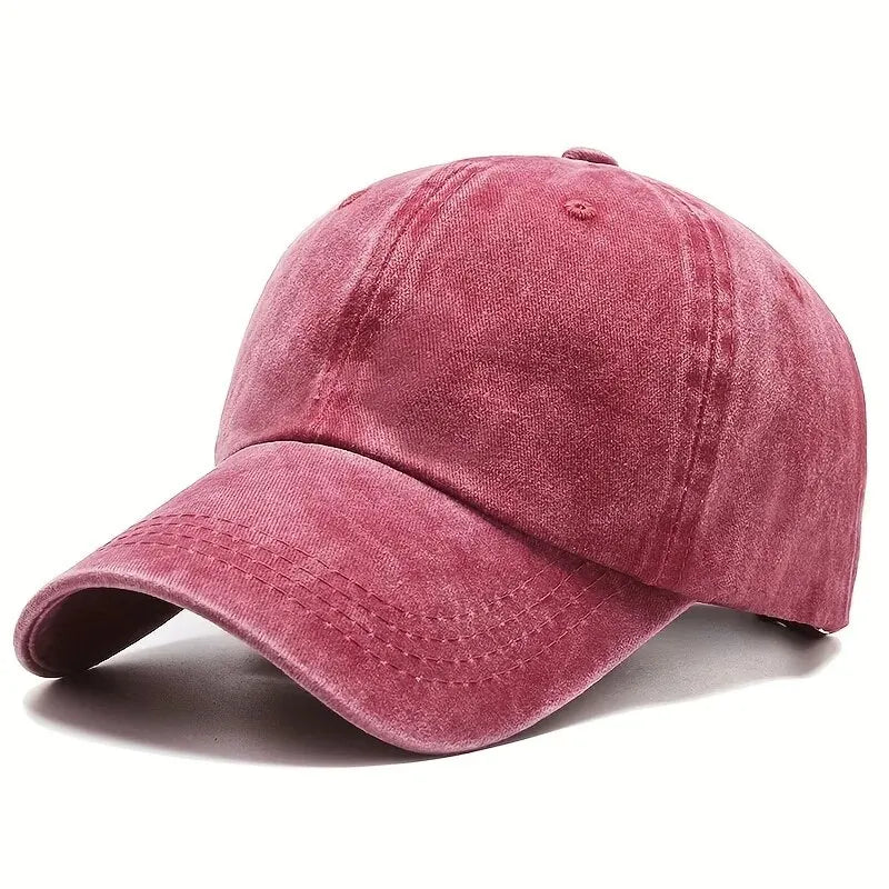Men Women Unisex Baseball Cap Adjustable Solid Color Casual Hat Stretchy Fabric for Sports Secure Drawstring Closure Dad Hat
