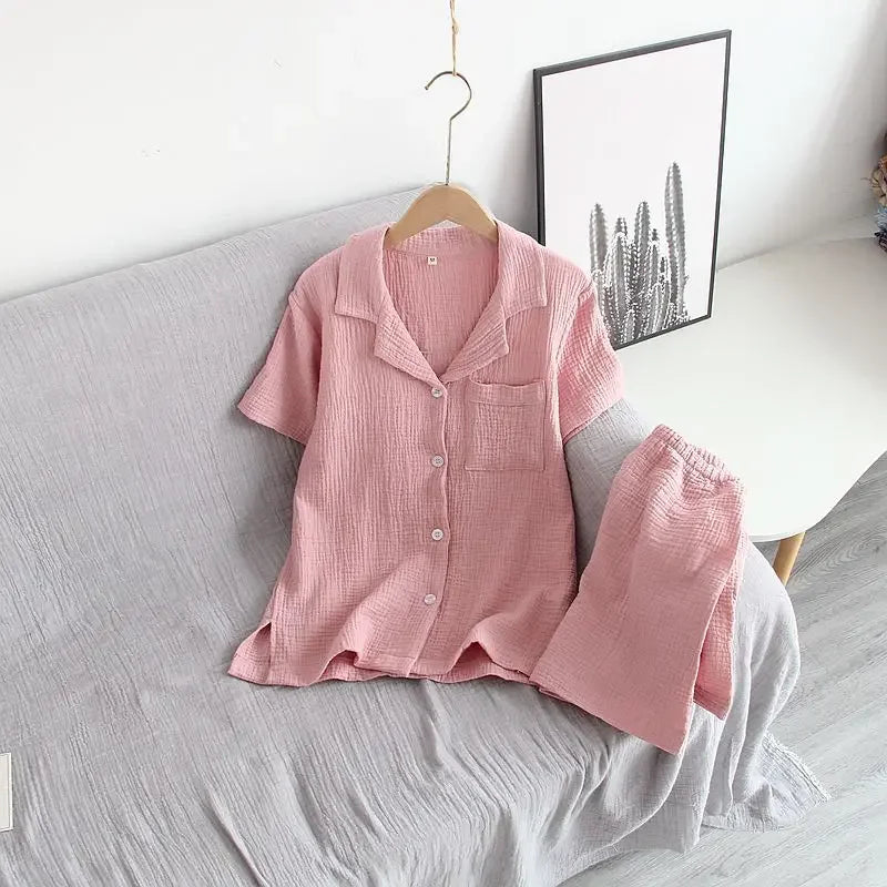 Short Sleeved Shorts Pijama Suit for Women Casual Wear Fashion Style 2 Pcs Pajama Set Summer Thin Women's Sleepwear Clothes