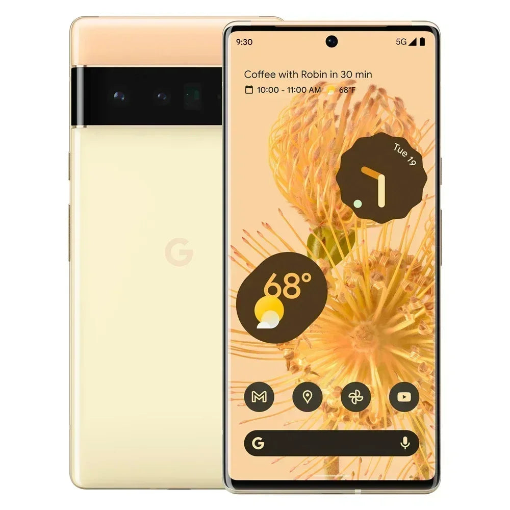 Google Pixel 6 Pro Cell Phone 128GB/256 ROM 12GB RAM Mobile 6.71" Smartphone Triple 50MP&48MP&12MP NFC +Case/Screen Protector
