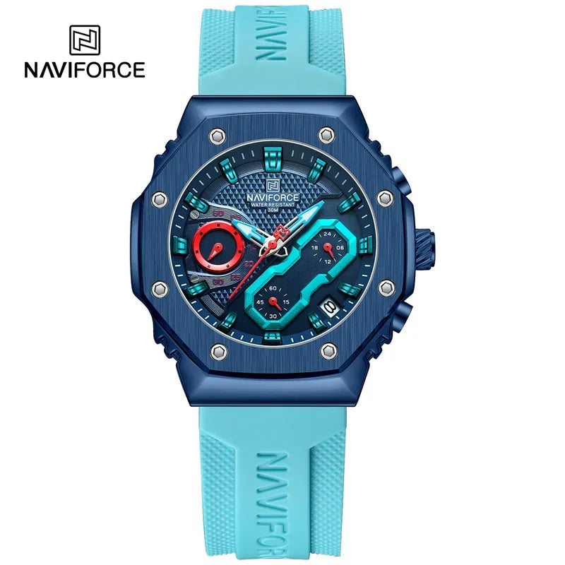 NAVIFORCE NF8035 Fashion Sport Lover's Watches for Men and Women Silicone Strap Military Waterproof High Quality Couple watches