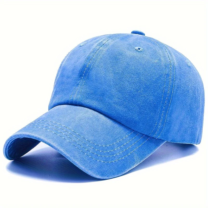 Men Women Unisex Baseball Cap Adjustable Solid Color Casual Hat Stretchy Fabric for Sports Secure Drawstring Closure Dad Hat