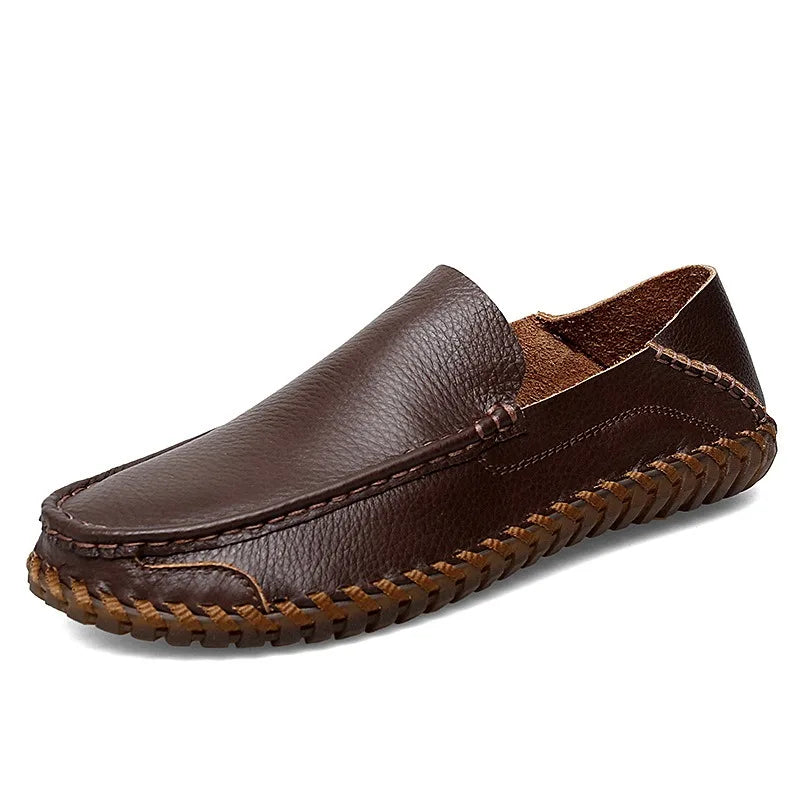 2024 New Fashion Shoes Men Cowskin Leather 38-47 Rubber Sole Non Slip Versatile Trending High Quality Casual Jeans Style Shoes