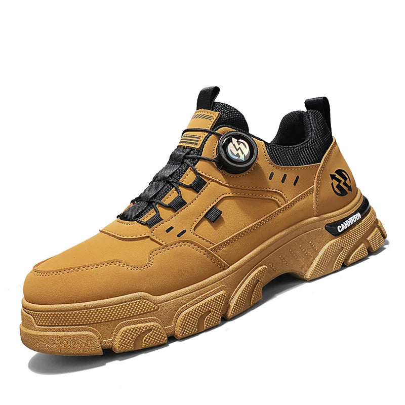 High-quality Mens Casual Sneakers Spring Autumn Men's Boots Trend Rotating Button Casual Shoes for Men's Work Shoes Short Boots