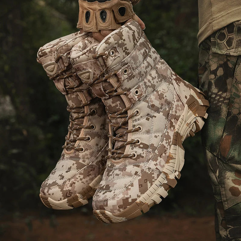 New Training Boots High-quality Desert Boots Hiking Sneakers Men Non-Slip Waterproof Outdoor Comfortable Leather Boots Men Shoes