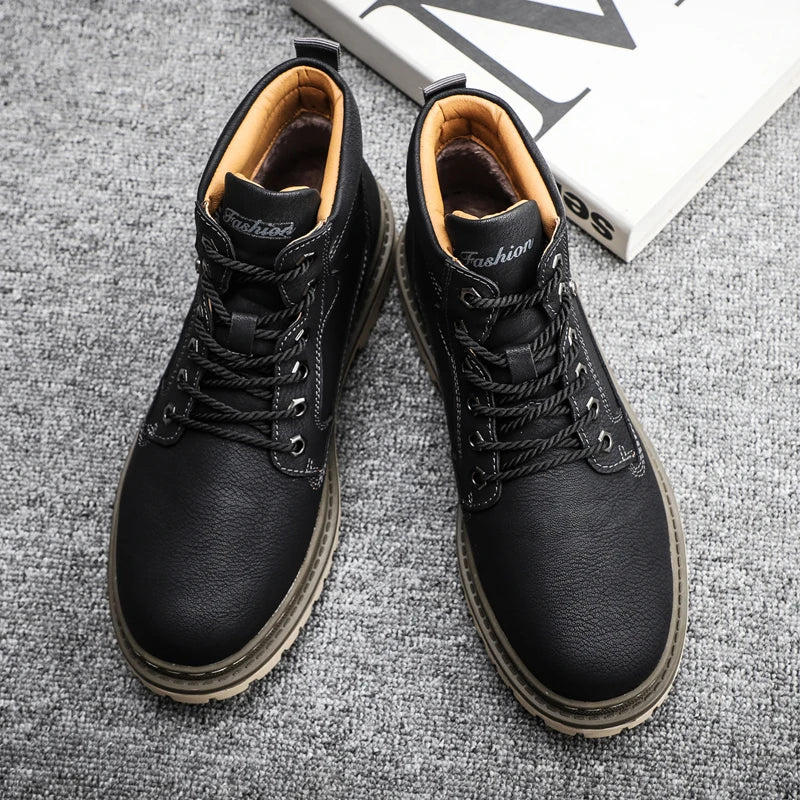 Brand Men Super Warm Snow Boots Winter Men's Ankle Boots Waterproof Short Outdoor Sneakers Autumn Men's Motorcycle