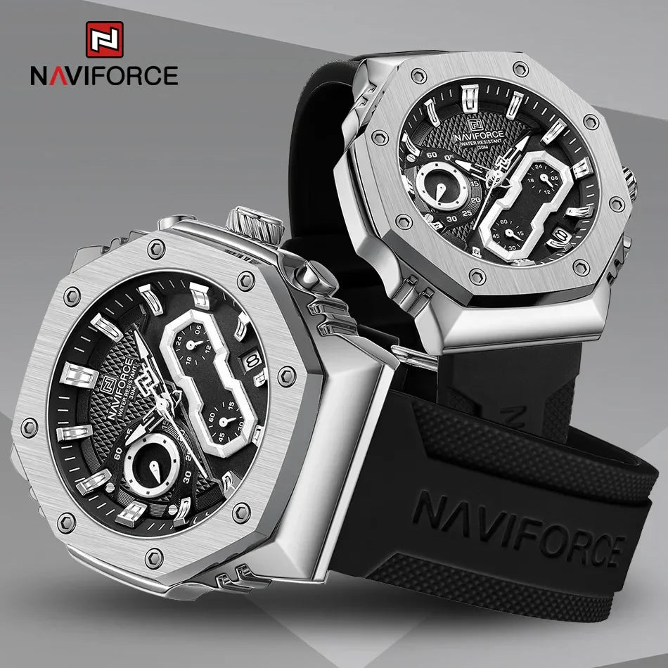 NAVIFORCE NF8035 Fashion Sport Lover's Watches for Men and Women Silicone Strap Military Waterproof High Quality Couple watches