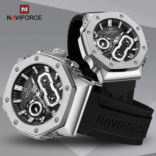 NAVIFORCE NF8035 Fashion Sport Lover's Watches for Men and Women Silicone Strap Military Waterproof High Quality Couple watches