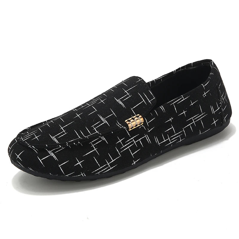 Leisure Shoes Spring and Autumn Men's Casual Shoes Korean Version Trend Lazy Shoes Canvas Single Leg Comfortable Social Shoes