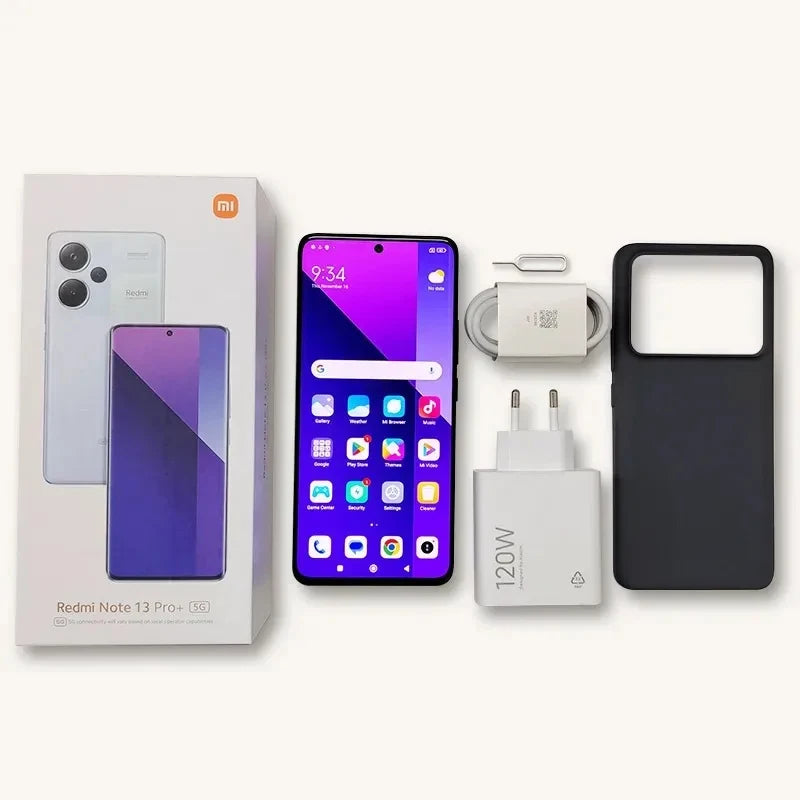 Xiaomi Redmi Note 13 Pro Plus 5G European Version 12+512GB MediaTek Dimensity 7200-Ultra Pantalla de 6,67 ''3D-Curved 1,5K 120Hz ,HyperCharge de 120W Cámara de 200MP NFC