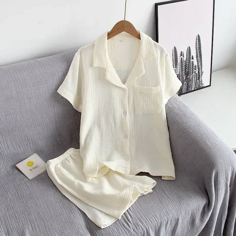 Short Sleeved Shorts Pijama Suit for Women Casual Wear Fashion Style 2 Pcs Pajama Set Summer Thin Women's Sleepwear Clothes