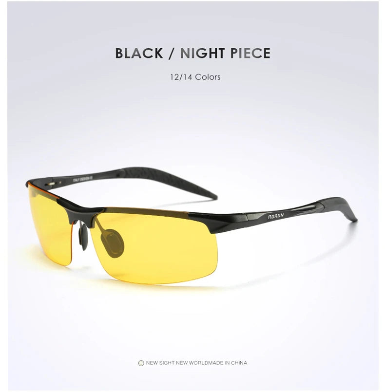 Driving Polarized Sunglasses Men Aluminum Magnesium Frame Sport Sun Glasses Driver Retro Goggles Sunglass UV400 Anti-Glare