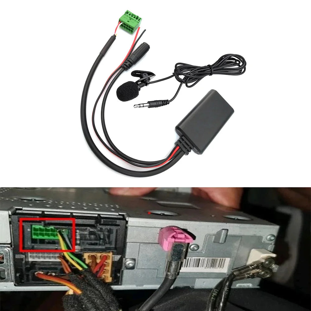 12Pin HIFI Wireless Music Transmission Car Audio Bluetooth Cable Adapter Microphone for Audi A3 Q3 R8