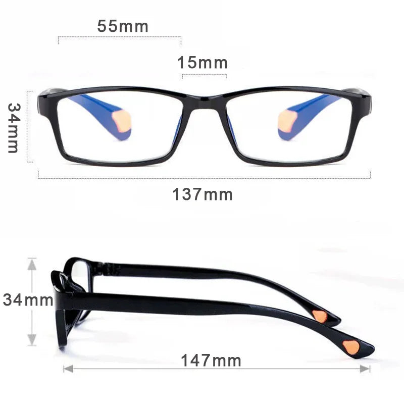 1/2pairs Ultralight Anti Blue-Ray Reading Glasses for Men Women Black Frame Blue Light Blocking Presbyopia Eyeglasses Eyewear