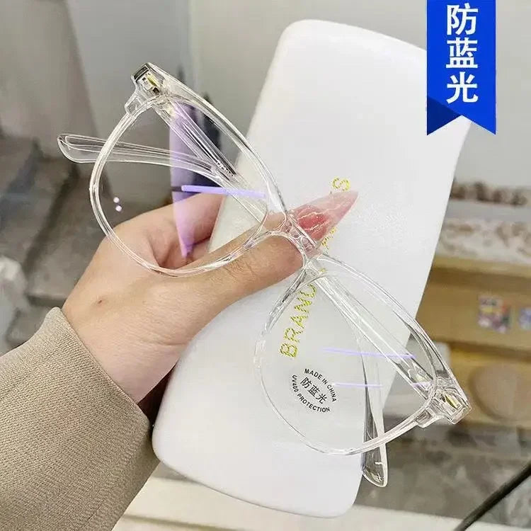 2024 New Transparent Computer Glasses Frame Women Men Anti Blue Light Round Eyewear Blocking Glasses Optical Spectacle Eyeglass