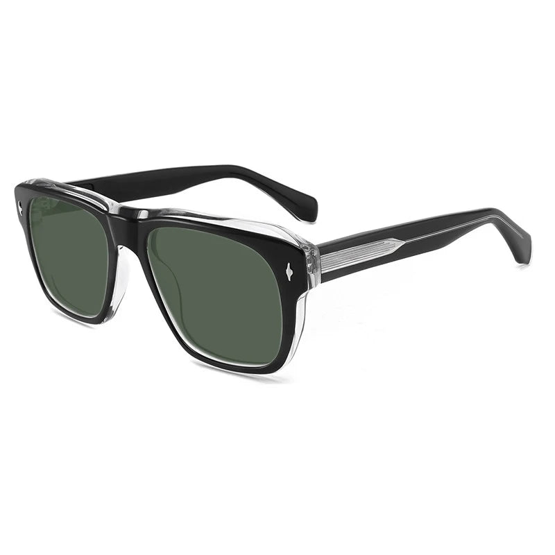 Vintage Polarized Acetate Sunglasses Men Handmade Quality Retro Designer UV400 Sunglasses Women Luxury Brand Big Face Eyewear