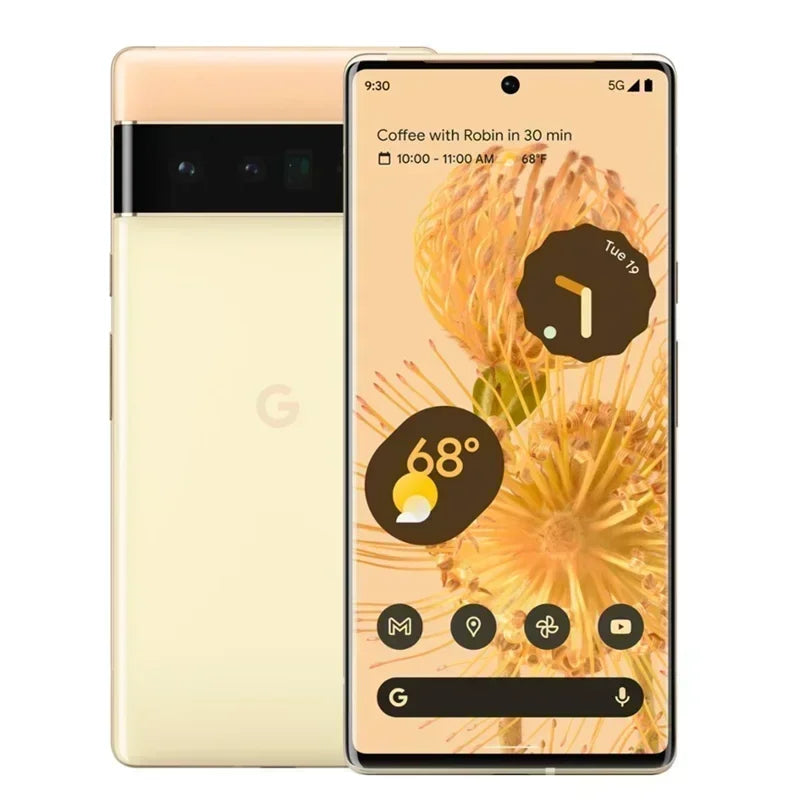 Google Pixel 6 Pro Cell Phone 128GB/256 ROM 12GB RAM Mobile 6.71" Smartphone Triple 50MP&48MP&12MP NFC +Case/Screen Protector