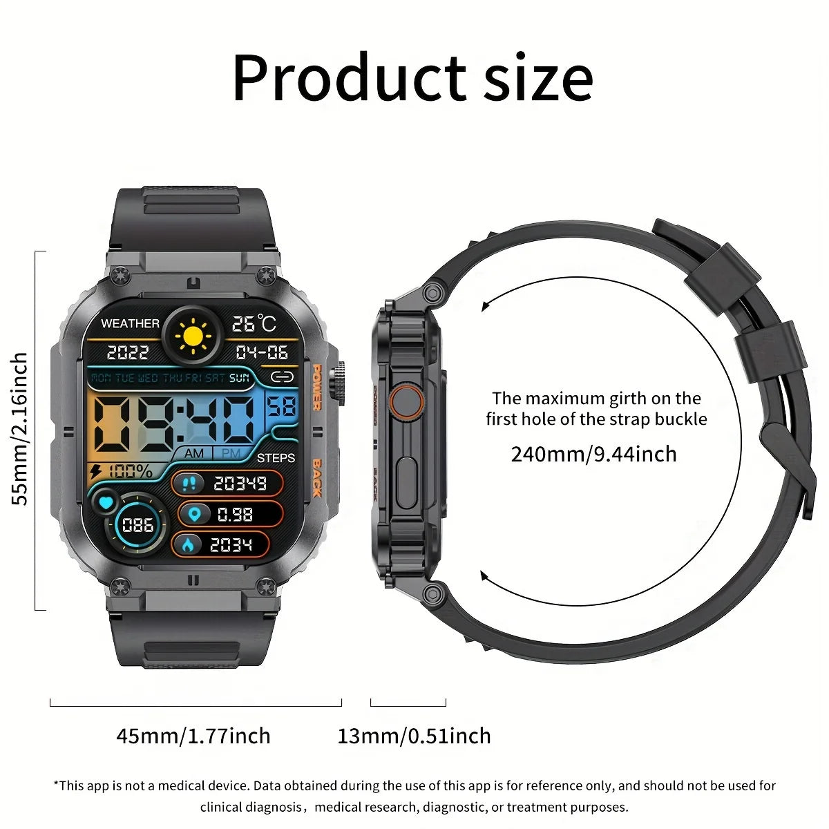 LIGE 1.96”Bluetooth Call Smart Watch Men 400mAh Waterproof Sport Fitness Tracker health monitor Smartwatch for Android IOS Phone