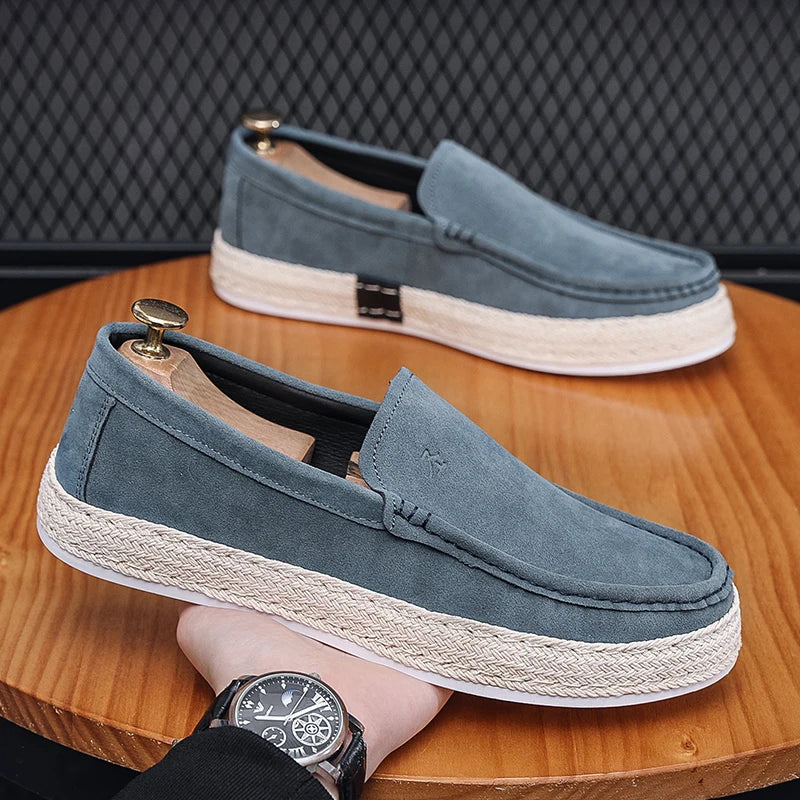 New Canvas Shoes Men Breathable Light Slip on Flat Summer Classic Loafers Casual Shoes Breathable Walking Footwear Men Sneakers