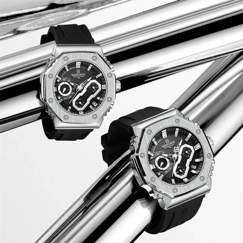 NAVIFORCE NF8035 Fashion Sport Lover's Watches for Men and Women Silicone Strap Military Waterproof High Quality Couple watches